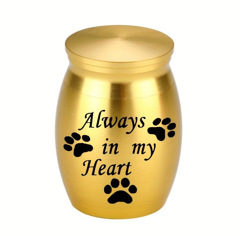 Small Keepsake Urns for Human & Pet Ashes - 1.57 Inch Mini Cremation Urn Aluminum Alloy Memorial Ashes Holder Always in My Heart, 6 Colors Available