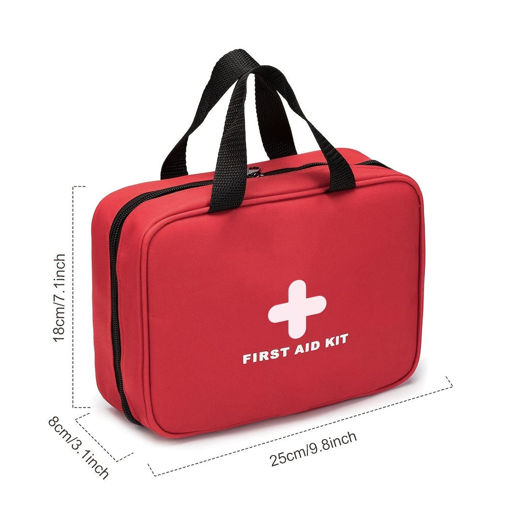 338-Piece First Aid Kit Waterproof Compact Trauma Medical Kit - Emergency Supplies for Home, Office, Car, Travel, Camping, Hiking & Boating, Red