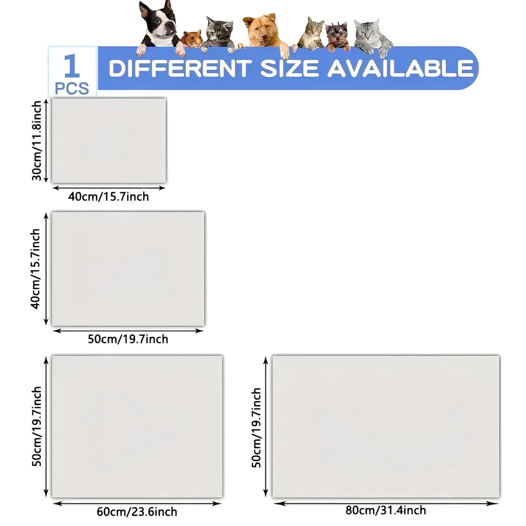 Cat Pattern Diatomaceous Earth Pet Feeding Mat – Non-Slip Scratch-Resistant Food & Water Mat for Cats & Dogs, Durable Easy-Clean Indoor & Outdoor Floor Protector, 19.7x23.6 Inch