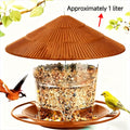 Minimalist Outdoor Hanging Bird Feeder – Automatic Hummingbird Feeder for Garden & Wild Birds, Large Capacity Option, Brown Green Grey, Decorative Hanging Birdhouse for Backyard Patio Balcony