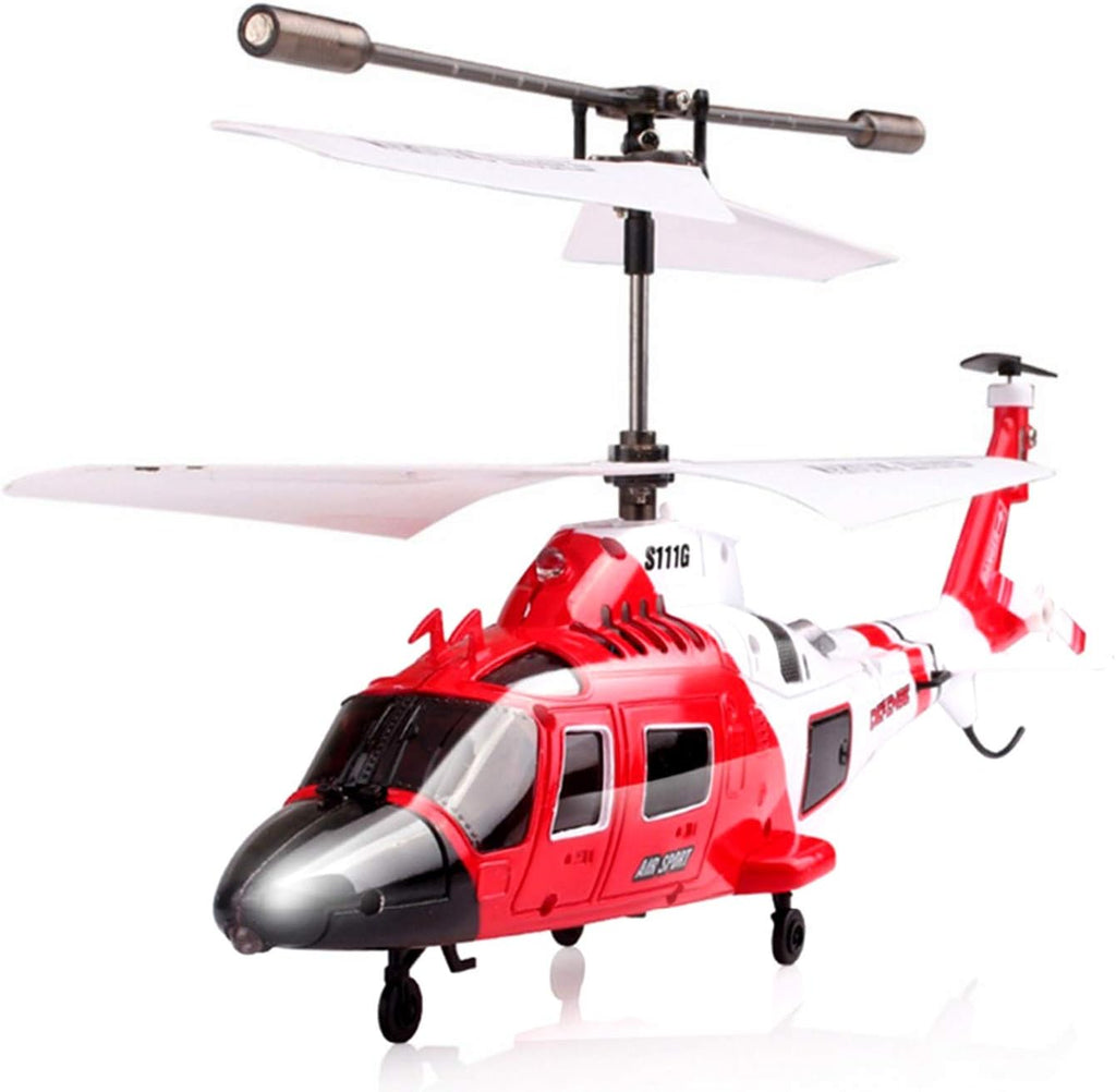 SYMA S111G Coast Guard RC Helicopter - 3CH Infrared Gyro Mini Indoor Helicopter with LED Lights, 8.7" Palm Size, Beginner-Friendly, 5-6 Min Flight Time, Perfect Gift for Kids & Adults