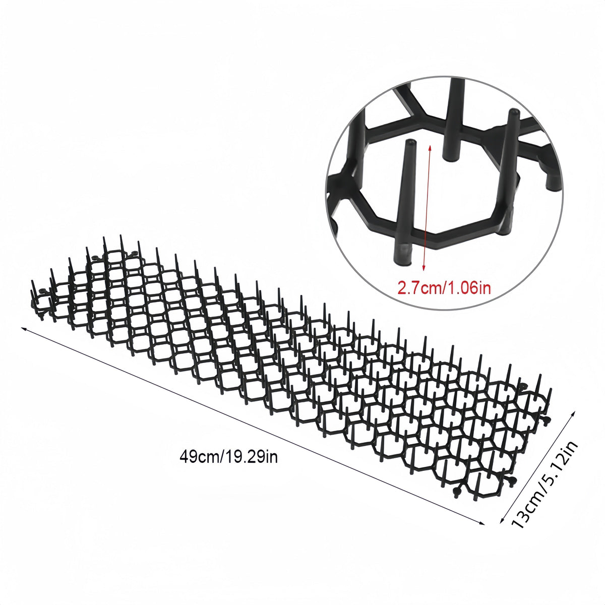 6-Pack Garden Cat Deterrent Spike Mats – Plastic Spiked Strips to Keep Cats & Dogs Out of Garden Beds, Protect Plants from Digging, Humane Outdoor Pet Repellent Mats for Yard Lawn Flower Beds
