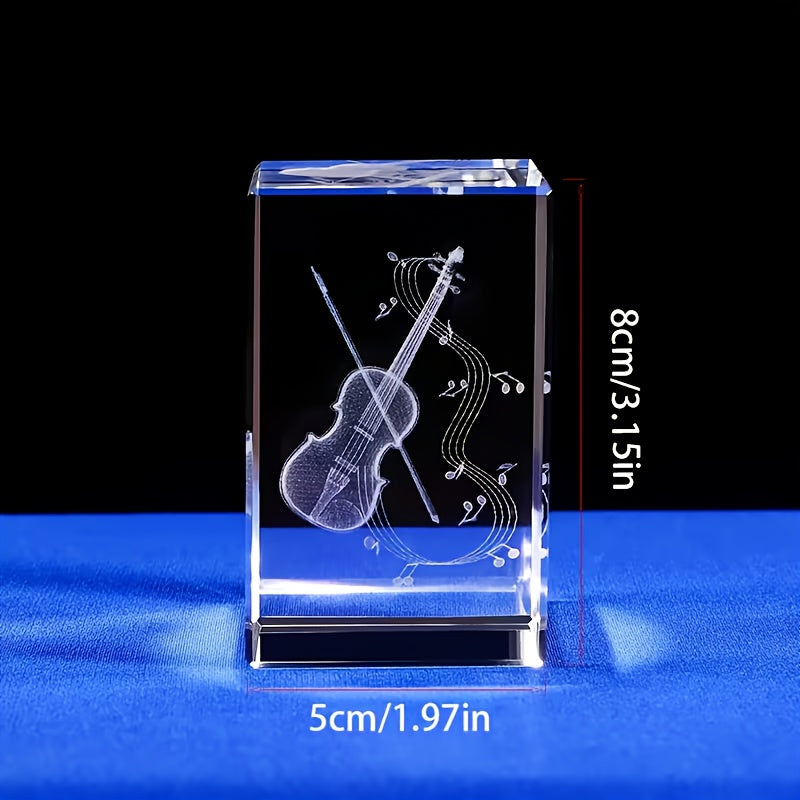 Custom 3D Laser Engraved Crystal Cube - Personalized Inner-Carved Pet Photo Portrait for Dog & Cat, Glass Crystal Keepsake for Bedroom & Living Room Decor, Birthday, Christmas & Holiday Gift