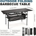 Folding Camping Table with Carry Bag – Lightweight Portable Outdoor Table 3 Sizes for Camping, Beach, Picnic, BBQ, Backyard, Boat & Travel, Easy Setup & Storage
