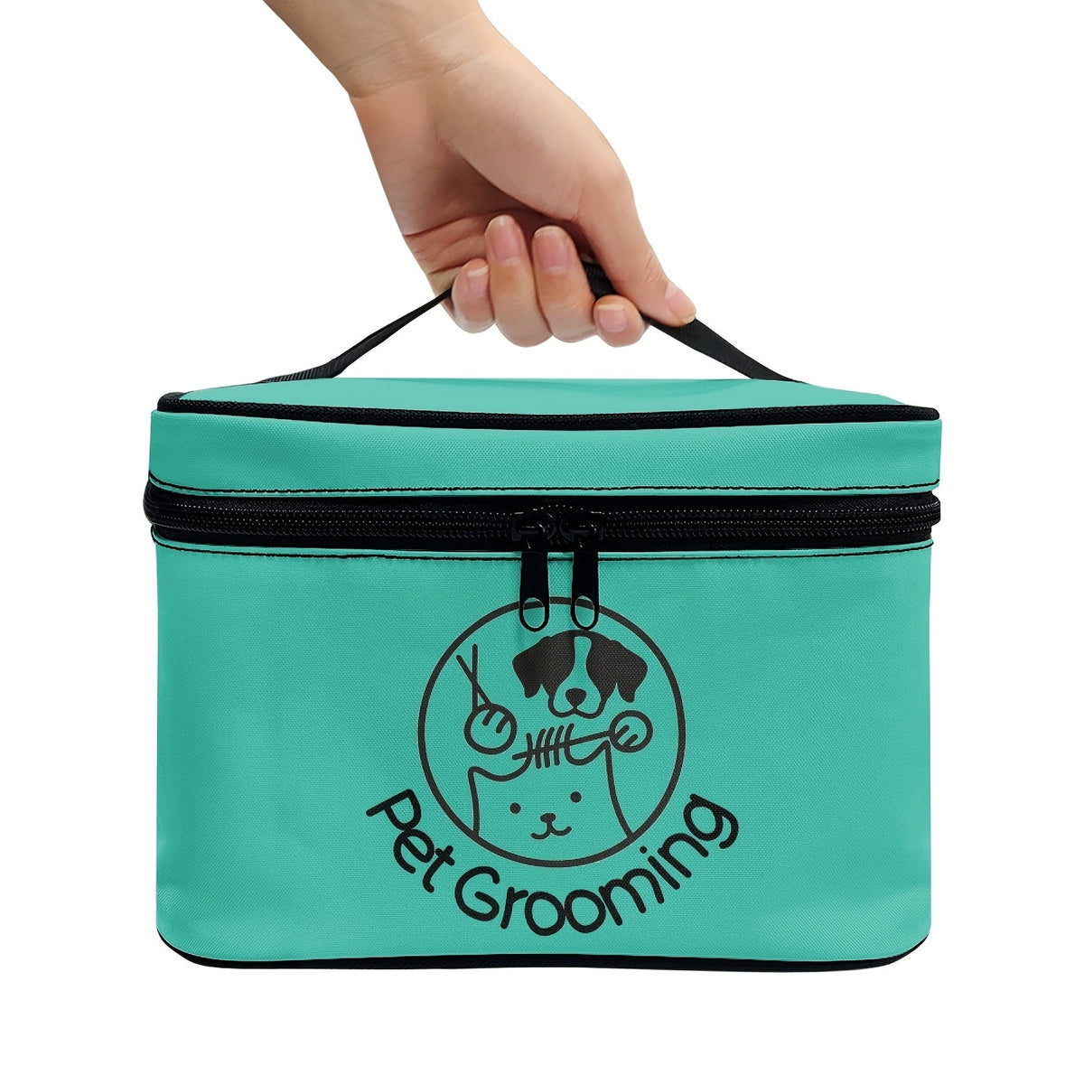 Pet Grooming Tool Storage Bag for Dogs & Cats – Portable Organizer with Handle & Double Zipper, Travel-Ready Dog Cat Grooming Kit Pouch, Ideal Gift for Pet Lovers