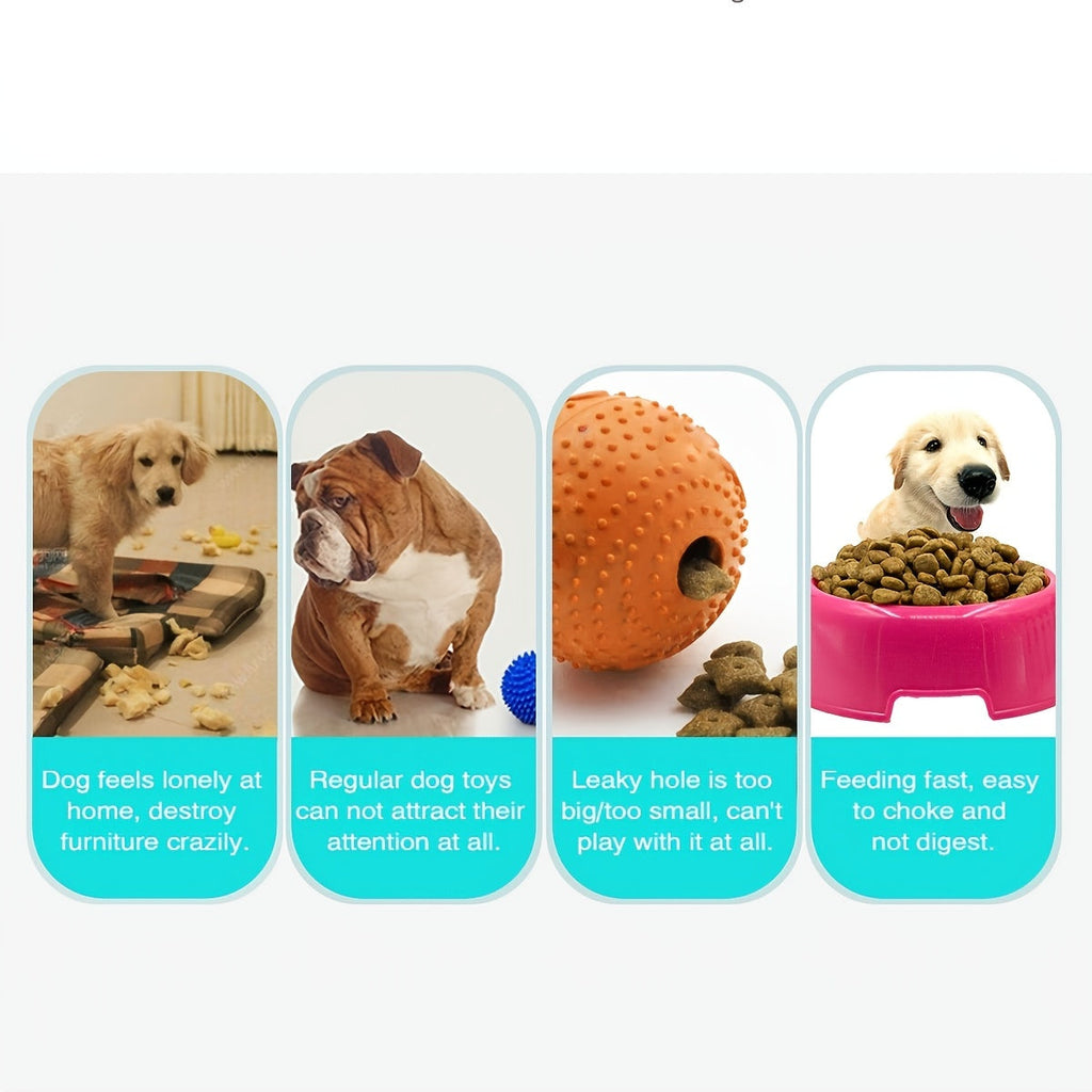 UFO Interactive Dog Treat Dispensing Ball IQ Puzzle Toy Slow Feeder Food Ball for Dogs Mental Enrichment Toy for Small Medium Large Dogs Boredom Buster