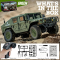 C8835 Full-Scale RC Military Off-Road Vehicle for Adults - Full-Proportion Transmission, Variable Speed, Climbing, Multi-Mode LED Lighting, 5 Openable Doors, Optional Machine Gun & Winch Accessories