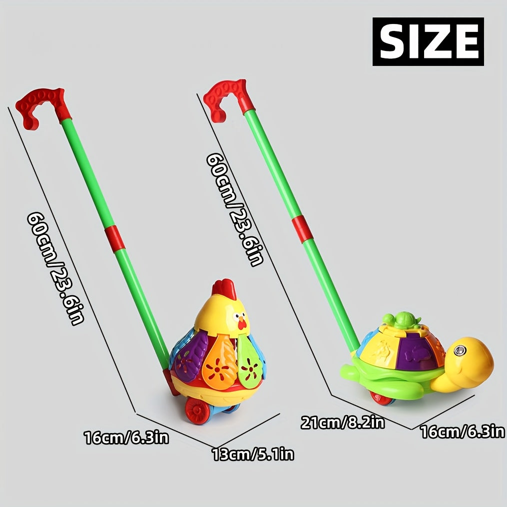 Rotating Winged Animal Toy Car for Kids, Interactive Spinning Turtle Rooster Shaped Vehicle, Indoor Outdoor Play Toy, Random Color Fun Gift for Birthdays Christmas Halloween Thanksgiving