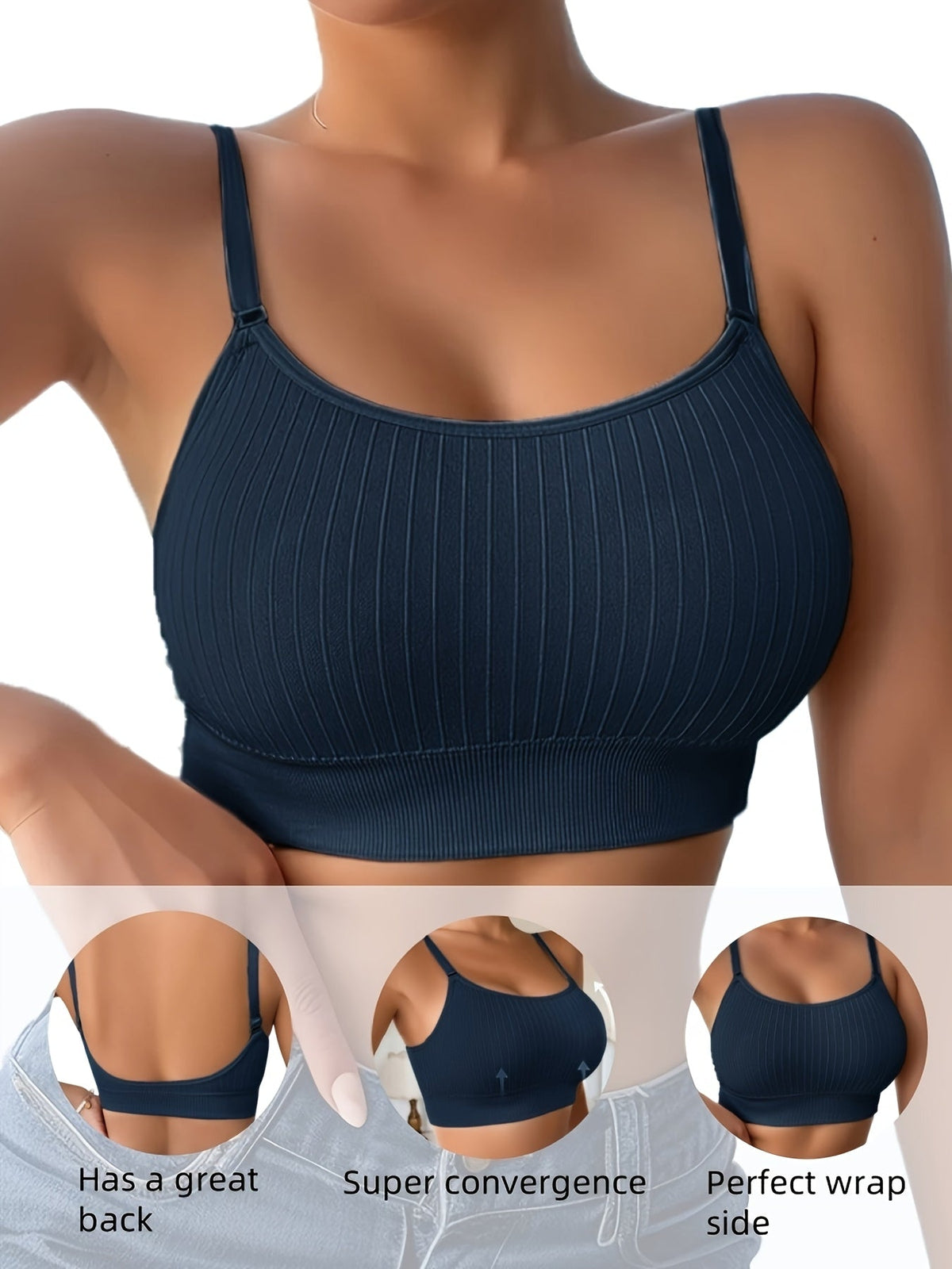 6Pcs Women's U-Back Sports Bra Set with Adjustable Straps & Removable Padding – Comfortable Wireless Workout Bras for Yoga, Gym & Everyday Wear, Mixed Colors, Sizes S-XL
