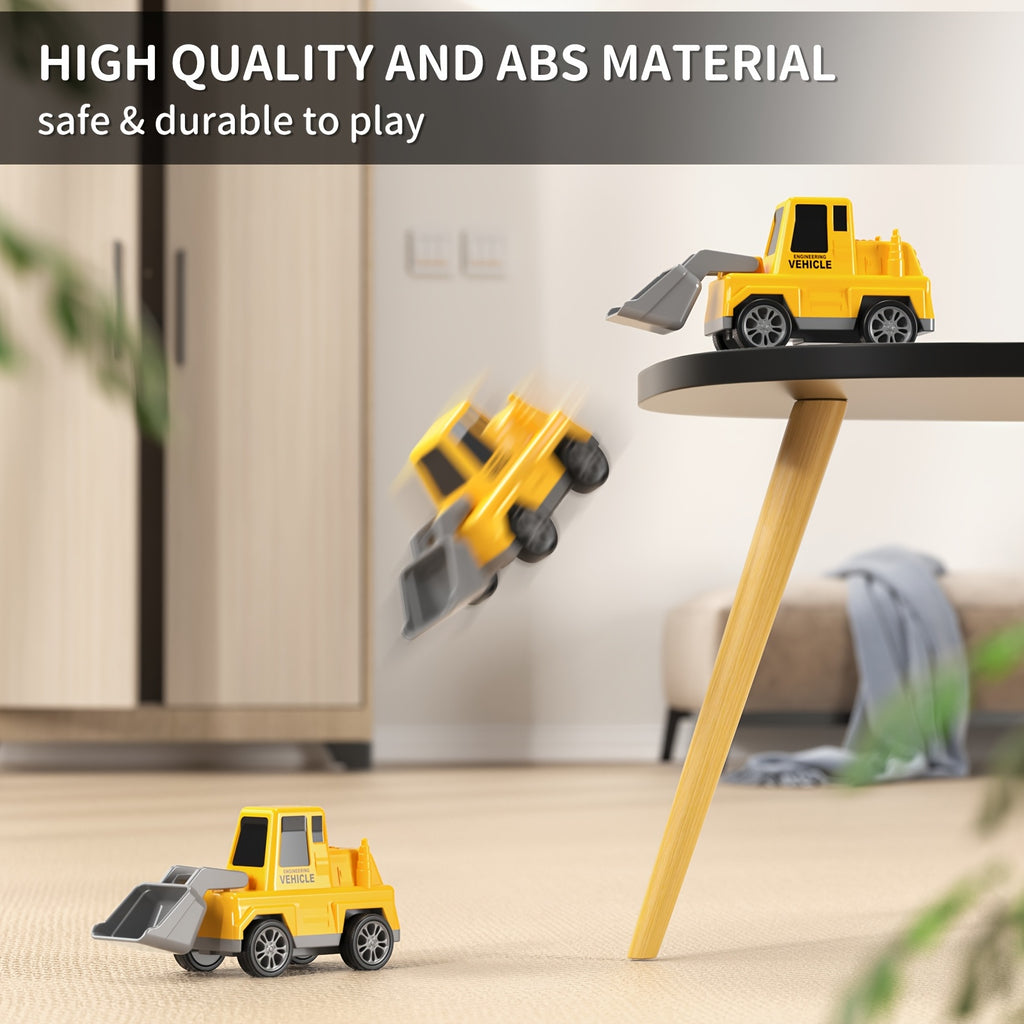 Construction Vehicles Transport Truck Carrier Toy for Boys Ages 3 4 5 6 7 - Car Hauler Carrier Playset with Mini Trucks, STEM Building Vehicle Toys for Kids, Christmas Birthday Gift for Boys Girls