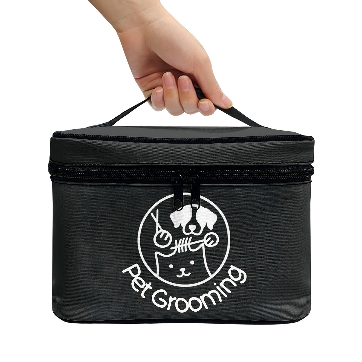 Pet Grooming Tool Storage Bag for Dogs & Cats – Portable Organizer with Handle & Double Zipper, Travel-Ready Dog Cat Grooming Kit Pouch, Ideal Gift for Pet Lovers