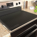 Silicone Electric Stove Top Cover Mat 28"x20" – Heat-Resistant Up to 450°F, Non-Slip Washable Ceramic Glass Cooktop Protector, Extra Large Flat RV Range Cover & Multipurpose Kitchen Mat, Black