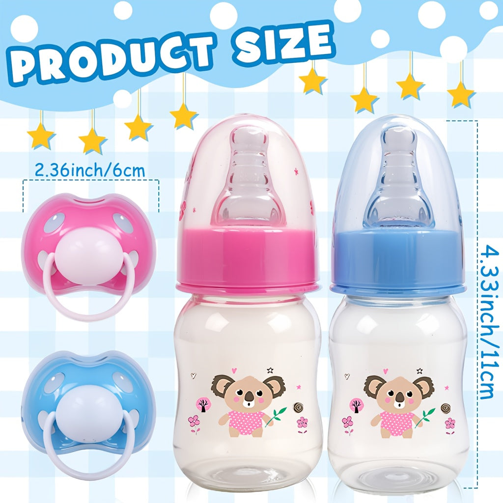 Reborn Doll Feeding Accessories Set with Diaper Bottle & Pacifier, Lifelike Baby Doll Care Toy Kit for Girls, Compatible with Reborn Dolls & Baby Dolls, Best Birthday Holiday Gift for Kids