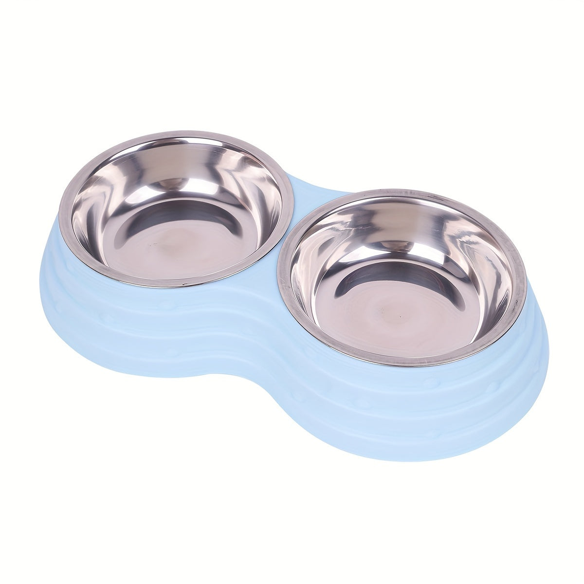 Stainless Steel Double Pet Bowl - Food & Water Dual Bowl Set for Small Medium Large Dogs & Cats, Durable Non-Rust Cat & Dog Food Bowl