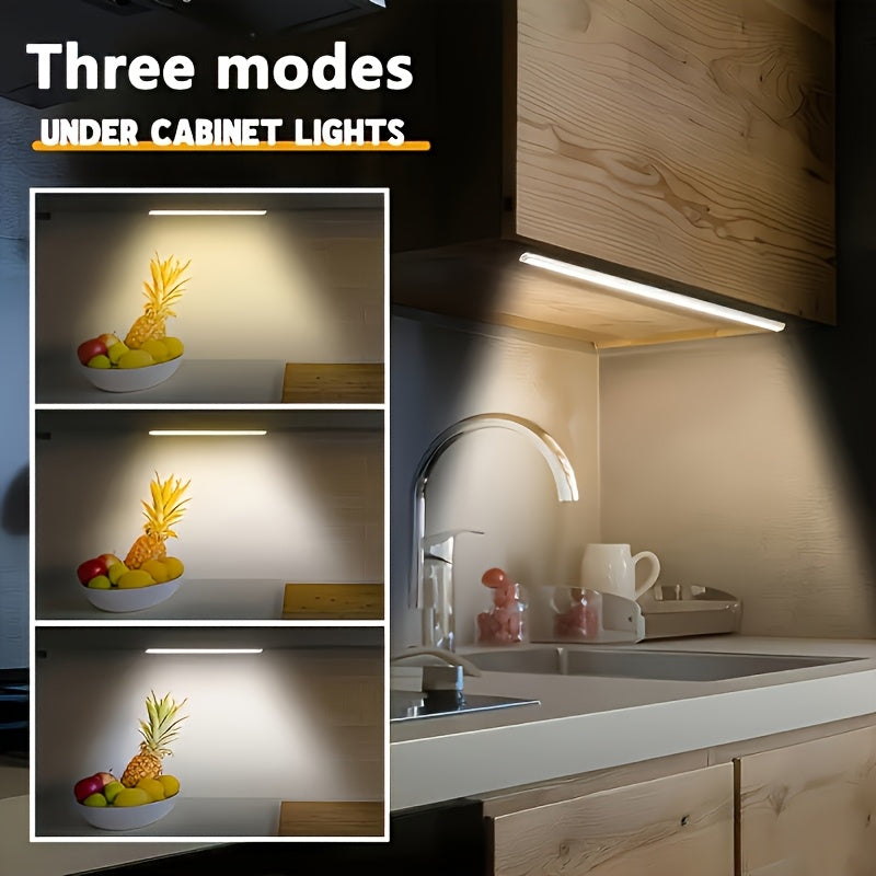 LED Motion Sensor Cabinet Lights USB Rechargeable 6 9 12pcs Wireless Night Light 3 Adjustable Modes for Bedroom Staircase Kitchen Closet Under Cabinet Bedside Reading Hallway Home Lighting