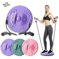 Magnetic Slimming Waist Twisting Disc with Resistance Cord - Home Gym Core Ab Workout Equipment, Non-Electric Balance Board for Office & Home Exercise, Purple Pink Green