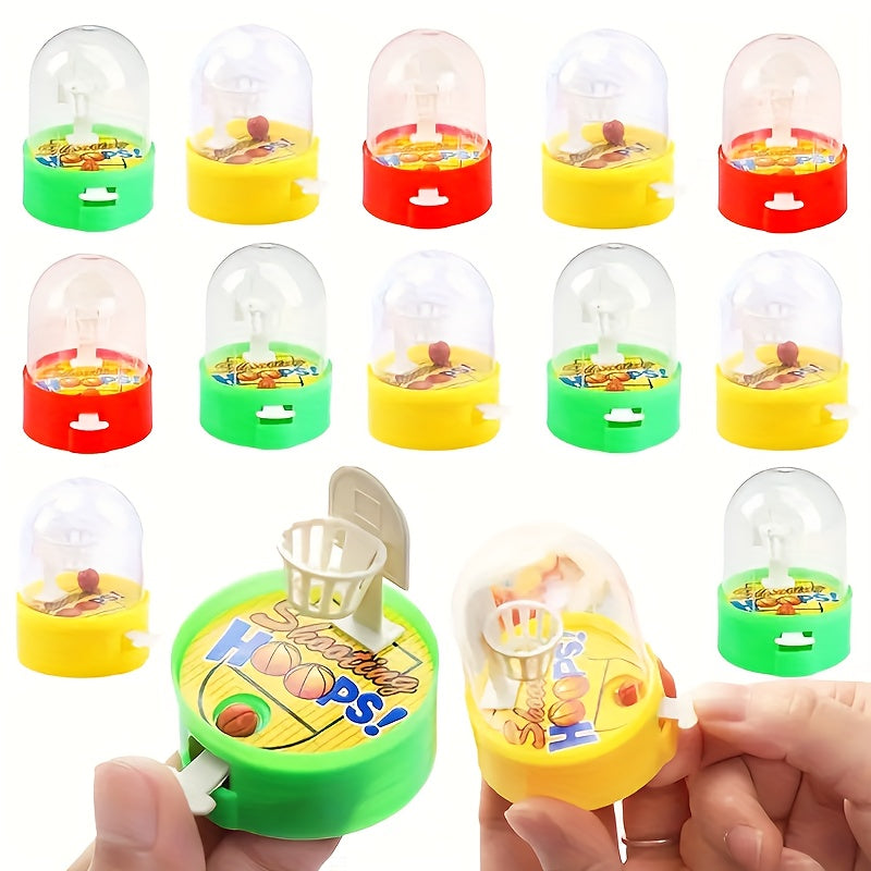 Mini Finger Basketball Shooting Game Set - Portable Desktop Tabletop Toy with Transparent Basket & Colorful Balls, 10 or 20pcs Bulk Pack, Party Favor Goody Bag Filler, Halloween & Christmas Gift, Random Colors