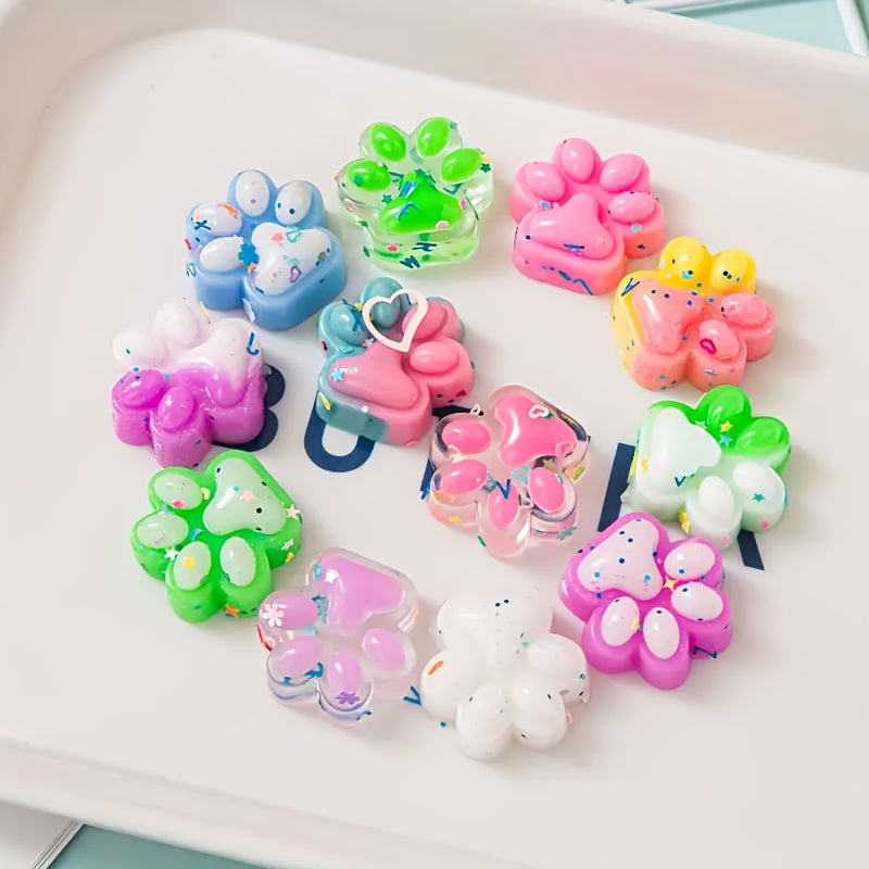 Mini Cat Paw Squishy Toys 10/20/30 Pack - Soft Stress Relief Squishies for Kids, Party Bag Fillers, Easter Egg Basket Stuffers, Halloween Christmas Goodie Bag Fillers, Random Assorted Colors