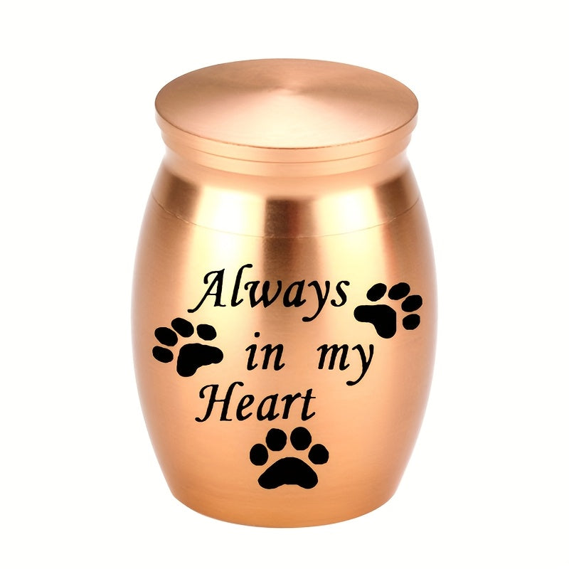 Small Keepsake Urns for Human & Pet Ashes - 1.57 Inch Mini Cremation Urn Aluminum Alloy Memorial Ashes Holder Always in My Heart, 6 Colors Available