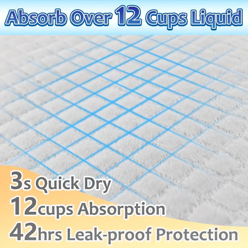 XXXXL Dog Pee Pads 34"x28" – Super Absorbent Leak-Proof Odor-Control Disposable Pet Training Pads, Bulk Pack for Dogs Puppies & Cats, Easy Potty Training & Accident Protection