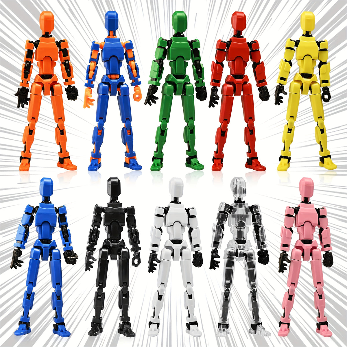 DUMMY 13 Articulated Action Doll 3D Printed Poseable Mannequin Figurine with Multiple Joints Adjustable Shapes Desktop Decoration Collector Toy Art Reference Doll 3 4 or 6 Pack CC BY 4.0 Licensed