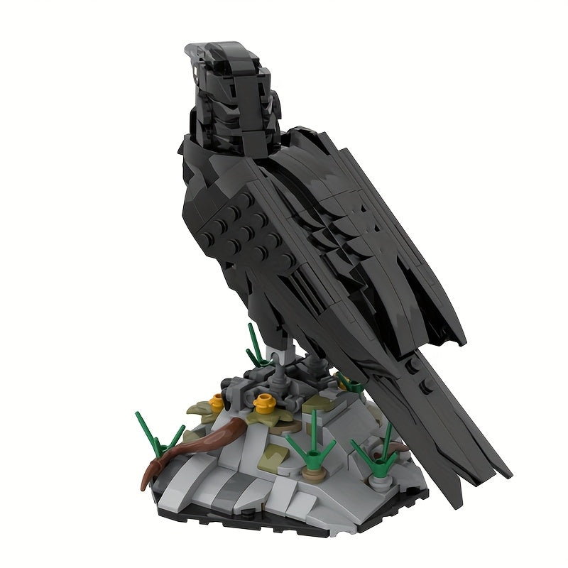 MOC 357 Piece Raven Building Blocks Set – Animal Bird Brick Model Kit – Creative STEM Construction Toy for Teens & Adults – Halloween, Christmas & Birthday Gift Idea for Bird Lovers & Collectors