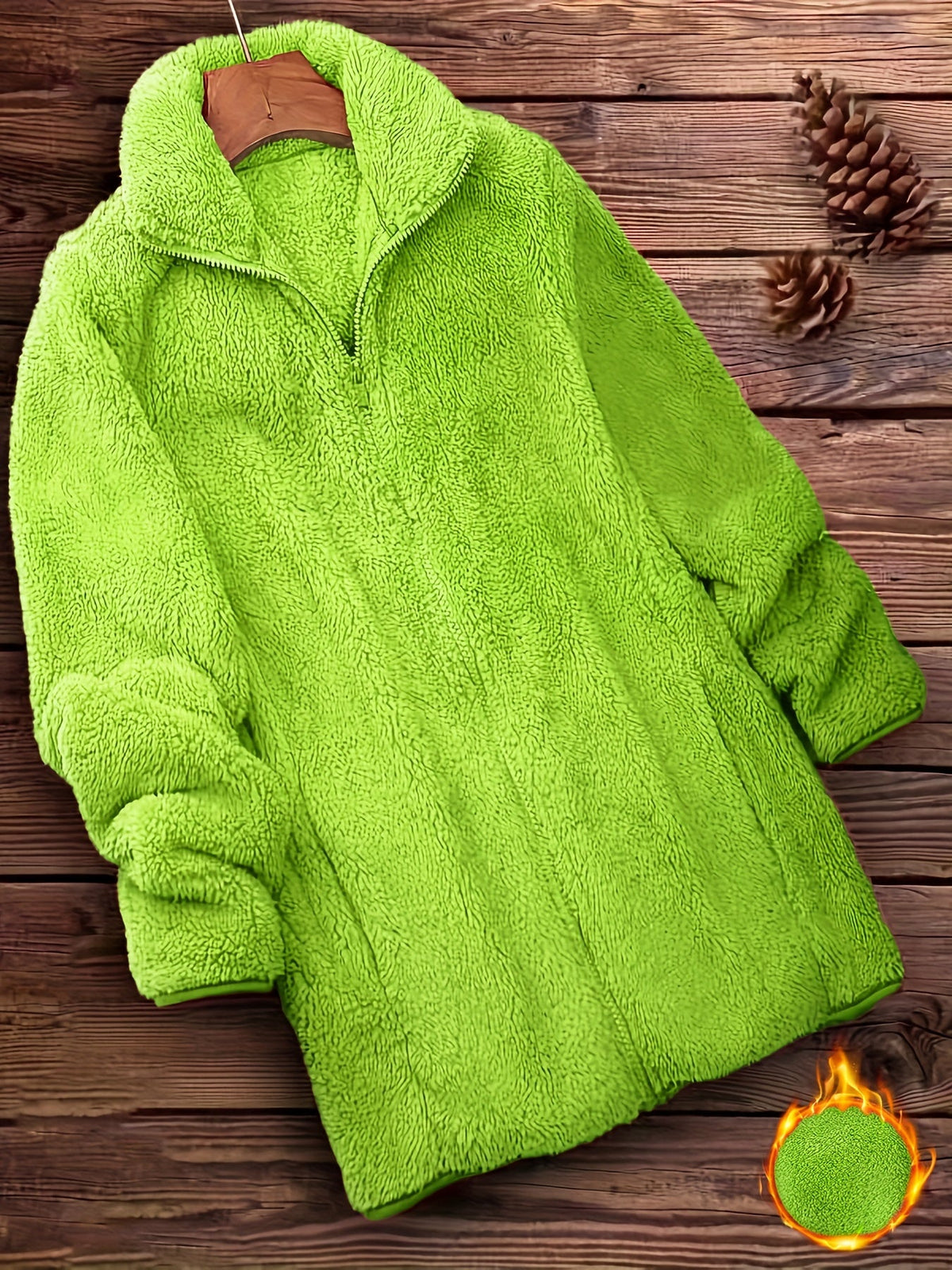 Zip Up Teddy Coat Women Fuzzy Fleece Sherpa Jacket Solid Color Long Sleeve Winter Outerwear Warm Fluffy Coat with Zipper Closure S-XXL Multiple Colors