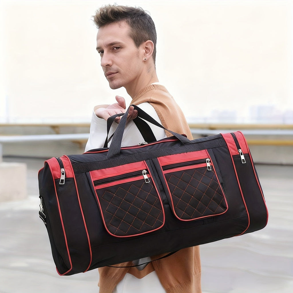 Large Capacity Travel Duffel Bag for Men & Women – Heavy-Duty Gym Bag with Multi-Pocket Design, Adjustable Shoulder Strap & Zipper Closure for Fitness, Weekend Trips, Business Travel & Outdoor Use