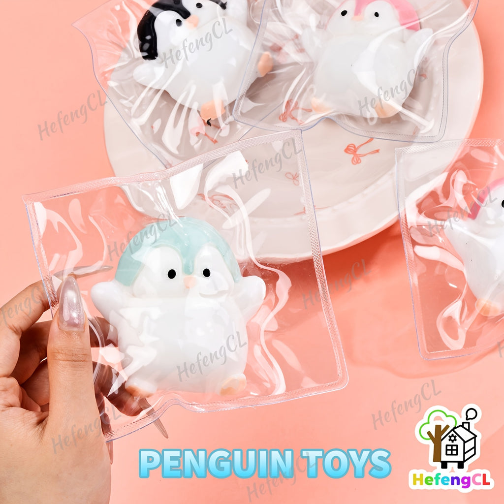 Squishy Penguin Squeeze Toy for Kids - Mini Stress Ball Sensory Squishies, Classroom Prize Party Bag Stuffer, Birthday Holiday Party Favor Gift for Boys Girls, Cute Penguin Fidget Toy Ages 3+