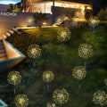 Solar Firework Garden Lights Outdoor 8 Modes LED Smart Sensor Switch Waterproof Landscape Lighting for Garden Patio Walkway Pathway Yard Lawn Party Wedding Decoration 60 200 360 LED
