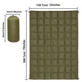 Outdoor Camping Puffy Blanket Foldable Lightweight Warm DWR Water Resistant with 3D Eye Mask 140x200cm for Camping Travel Car Beach Stadium Hammock Sofa Festival