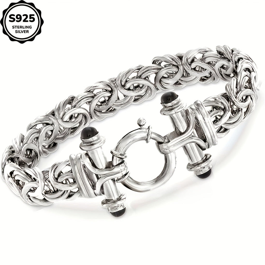 925 Sterling Silver Classic Women's Bracelet – Elegant Silver Chain Bracelet for Anniversary, Graduation & Valentine's Day, Holiday Gift Box Included