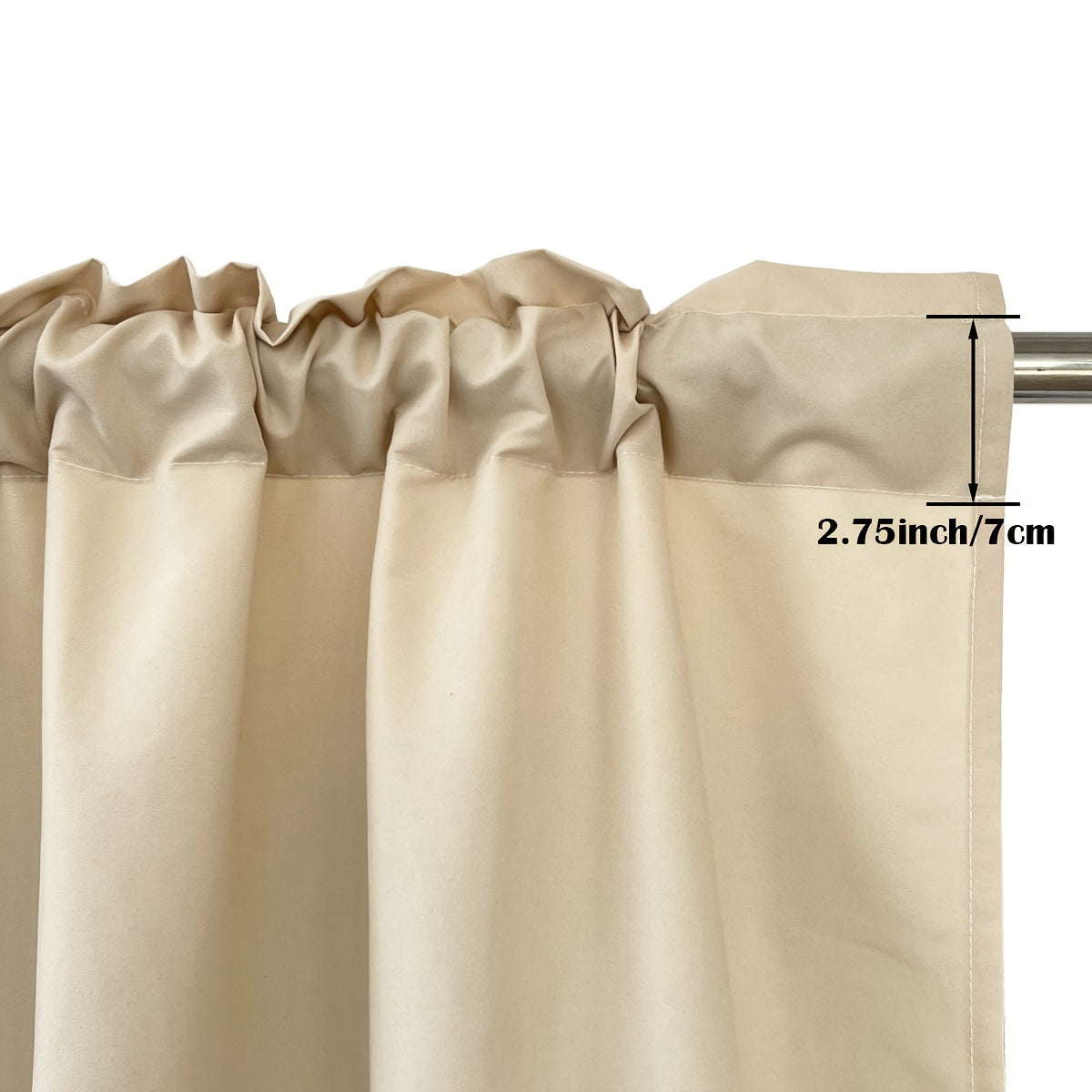 Rod Pocket Light Filtering Curtains 4 Panels – Solid Color Drapes for Living Room Bedroom Office, Easy Install, 10 Colors & 8 Sizes, Yarn-Dyed Fade Resistant Fabric, Home Window Treatment Set