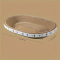 Oval Cat Scratcher Lounge Durable Corrugated Cardboard Cat Scratch Pad Cozy Cat Bed for Scratching Relaxation and Play Indoor Cats Kittens Cat Furniture