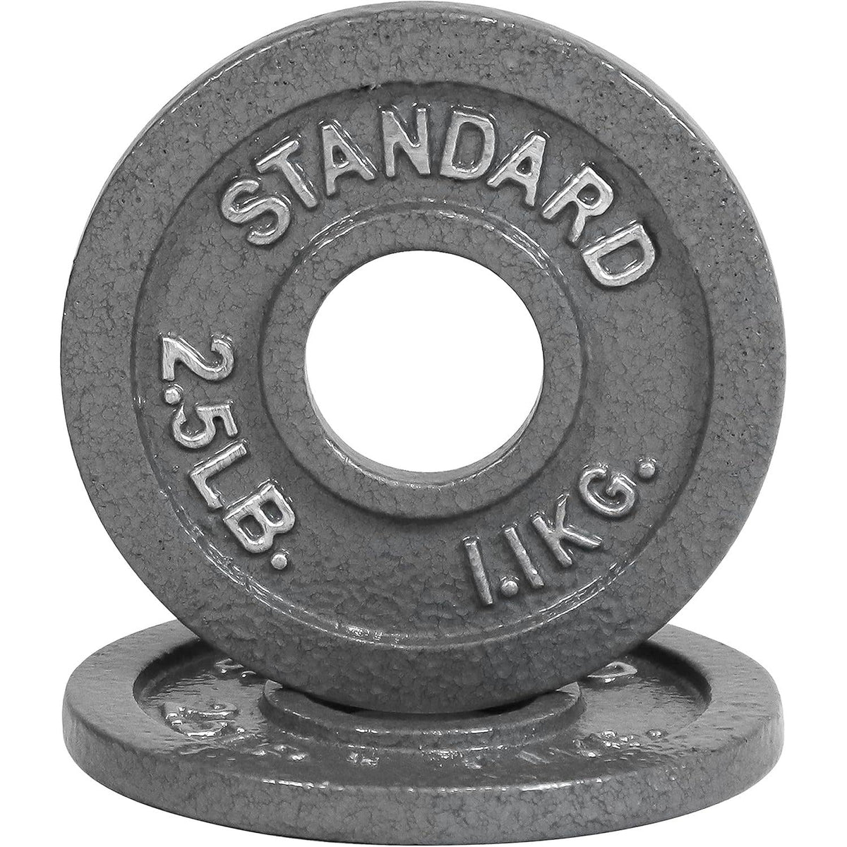 Cast Iron Weight Plates 2-Inch Solid Baked Enamel Finish for Strength Training Weightlifting Bodybuilding Powerlifting Home Gym Barbell 2.5 5 10 25 35 45 100LB