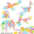 98-Piece Snowflake Building Blocks for Kids – STEM Educational Toy, Round Hole Puzzle Assembly, Creative Construction Kit, Best Gift for Boys & Girls Ages 3+