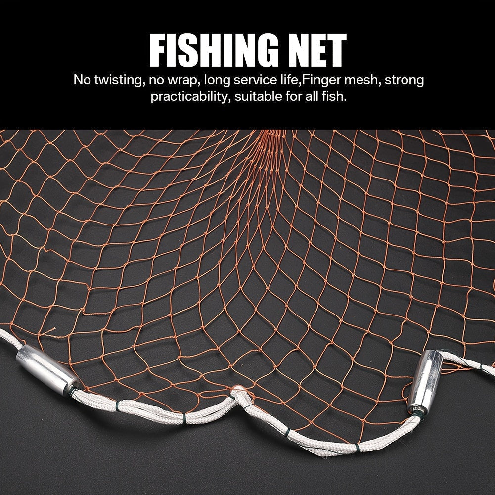 Cast Net for Fishing with Zinc Sinkers & Strong Nylon Mesh – Large Diameter Throw Net for Saltwater & Freshwater, 2.4M 3.6M 4.8M Options for Bass, Bait & Trap Fishing