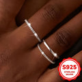 3-Piece 925 Sterling Silver Stackable Rings for Women – April Birthstone Cubic Zirconia, Elegant Lightweight 1g Each, Sizes 6-10, Daily & Party Wear Jewelry Gift Set
