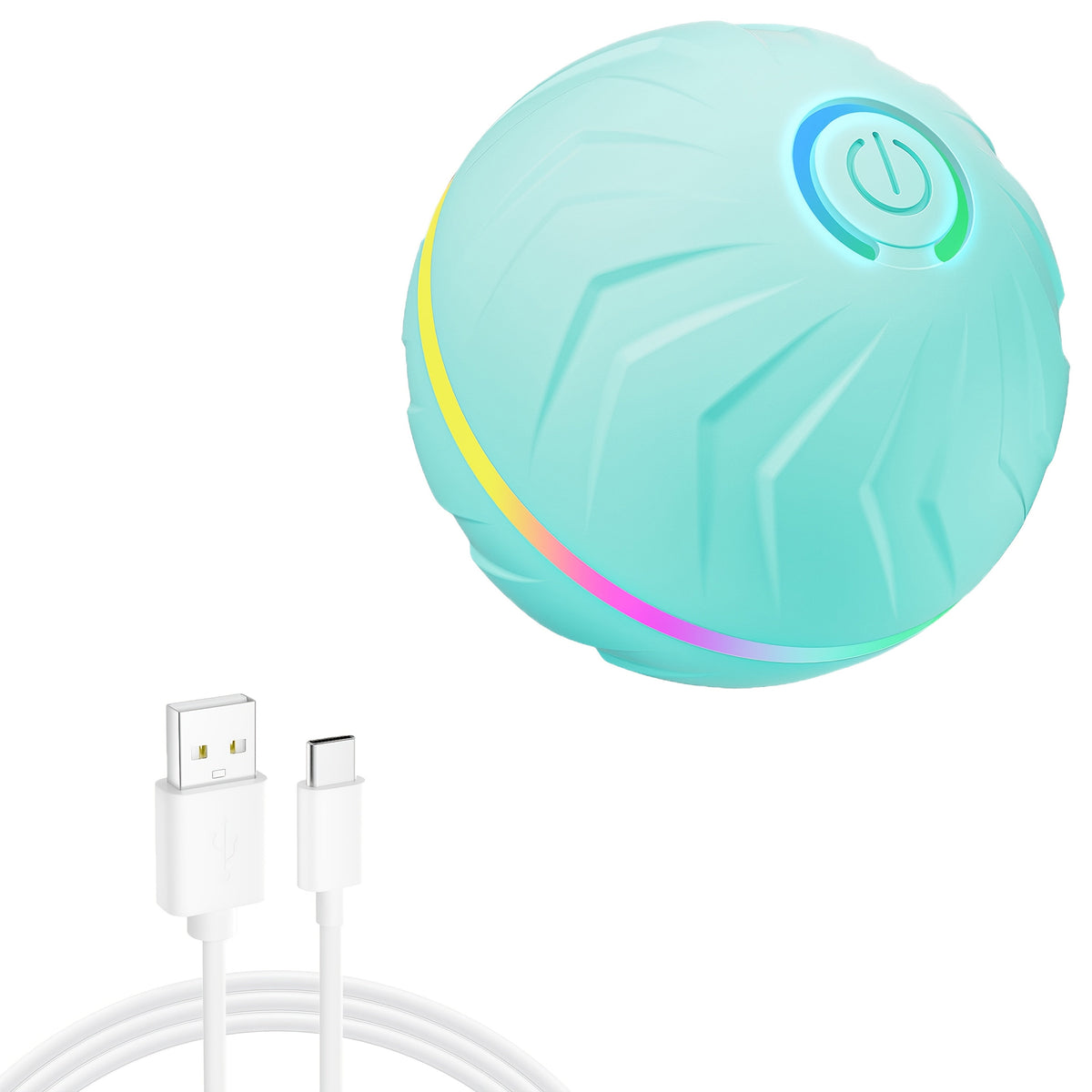 Smart Auto-Bouncing Interactive Dog Ball - Automatic Jumping & Rolling Electronic Toy Ball for Dogs, USB Rechargeable, Durable for All Breeds, Self-Moving Pet Play Ball for Indoor & Outdoor Exercise