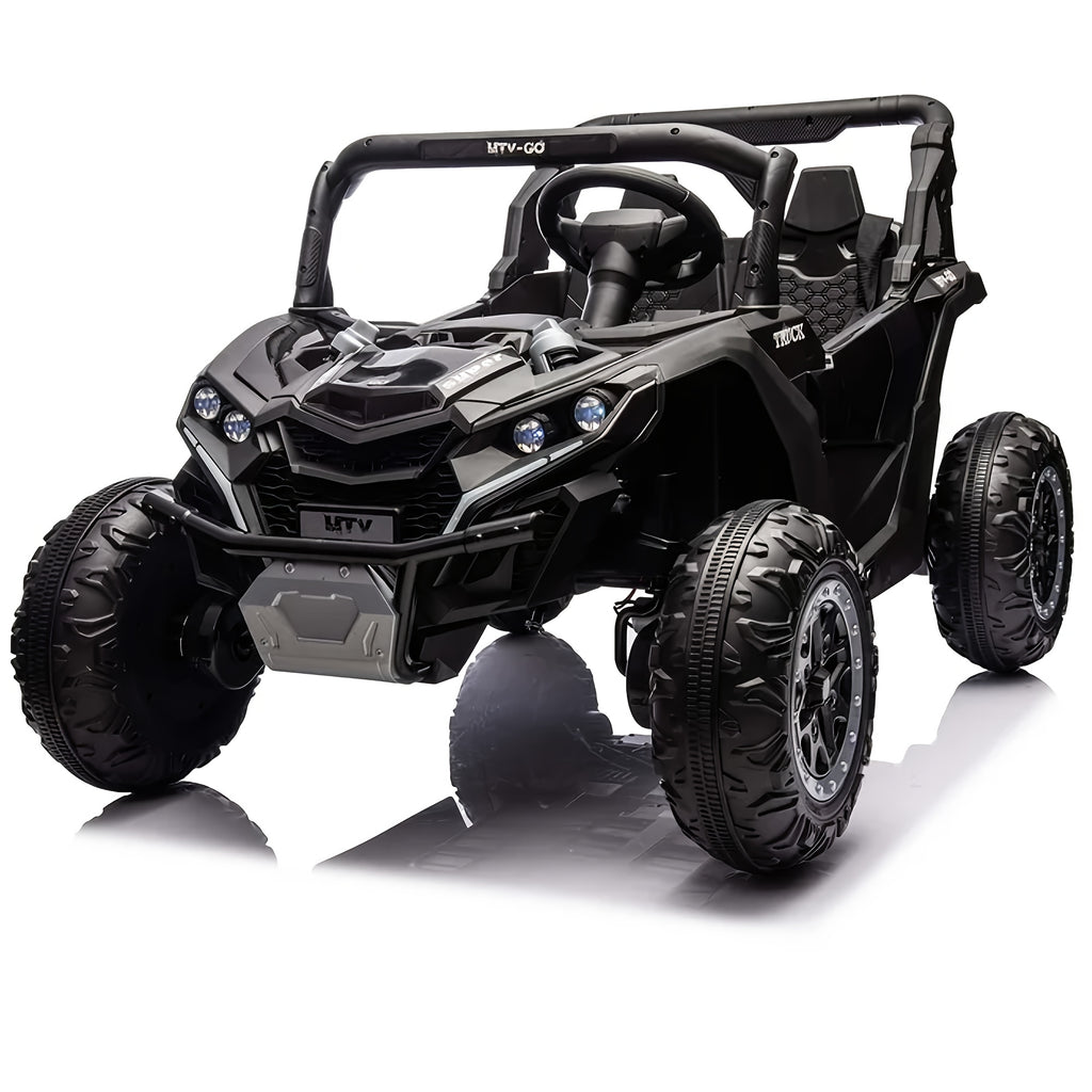 24V 2-Seater Kids Ride-On UTV with Parent Remote Control – 4WD Electric Off-Road Vehicle with 3 Speeds, LED Lights, Bluetooth Music & Suspension for Boys & Girls Ages 3-8