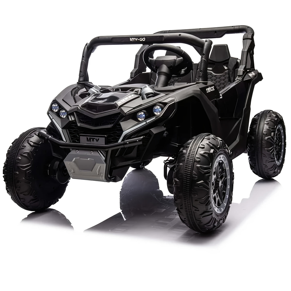 24V 2-Seater Kids Ride-On UTV with Parent Remote Control – 4WD Electric Off-Road Vehicle with 3 Speeds, LED Lights, Bluetooth Music & Suspension for Boys & Girls Ages 3-8