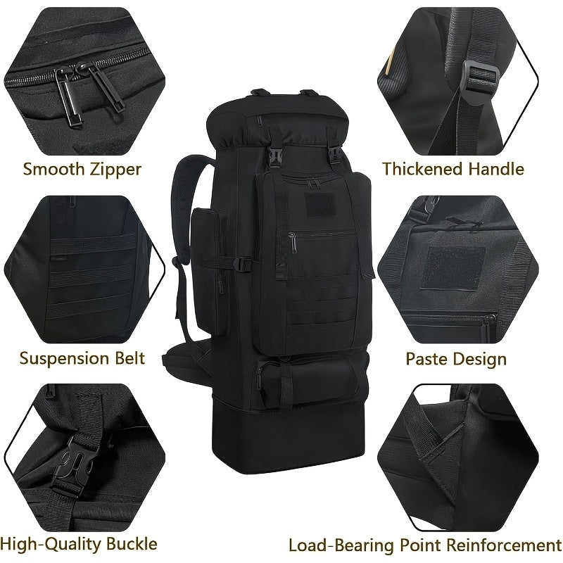 Large Capacity Hiking Backpack 26-42L Expandable - Outdoor Camping Mountaineering Pack for Men & Women, Lightweight Leisure Travel Daypack for Adventure