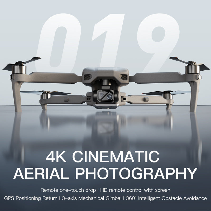 Professional GPS 4K Camera Drone with 360° Obstacle Avoidance, 3-Axis Gimbal Optical Zoom, 10KM Long Range, Night Shot, Foldable Quadcopter with One-Key Return - Aerial Photography Drone with 2 Batteries