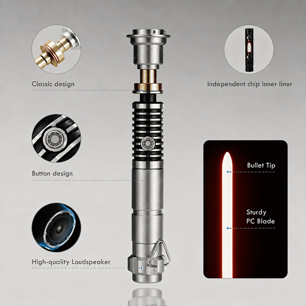 RGB Lightsaber with App Control & Metal Hilt - XENO 3.0 LED Dueling Saber, 16 Sound Fonts, Heavy Dueling, Hollywood Cosplay Prop, Halloween Christmas Gift