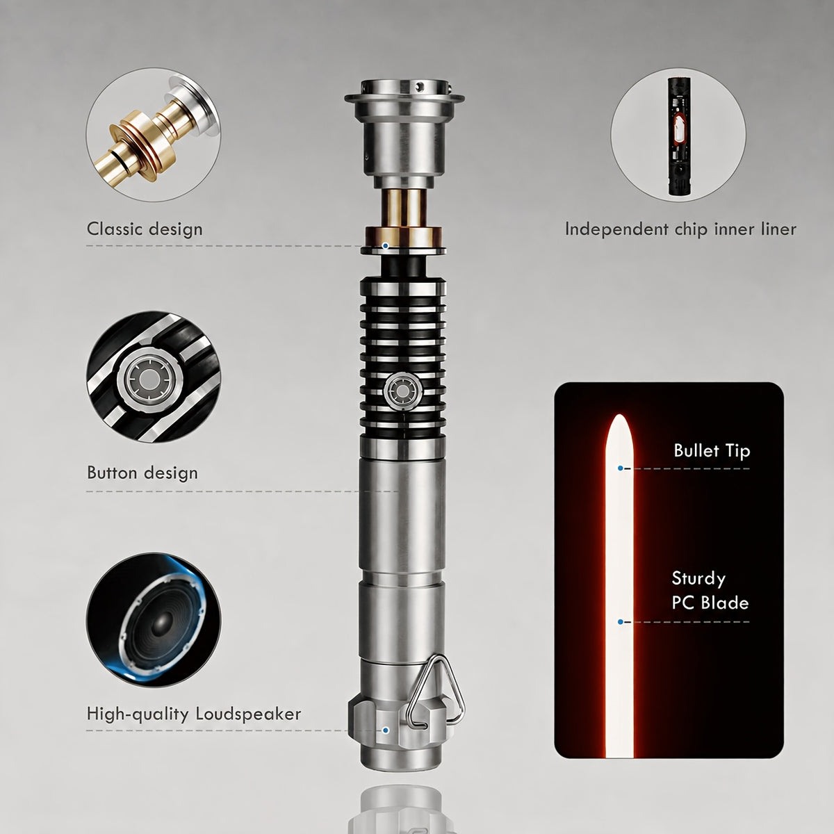 RGB Lightsaber with App Control & Metal Hilt - XENO 3.0 LED Dueling Saber, 16 Sound Fonts, Heavy Dueling, Hollywood Cosplay Prop, Halloween Christmas Gift