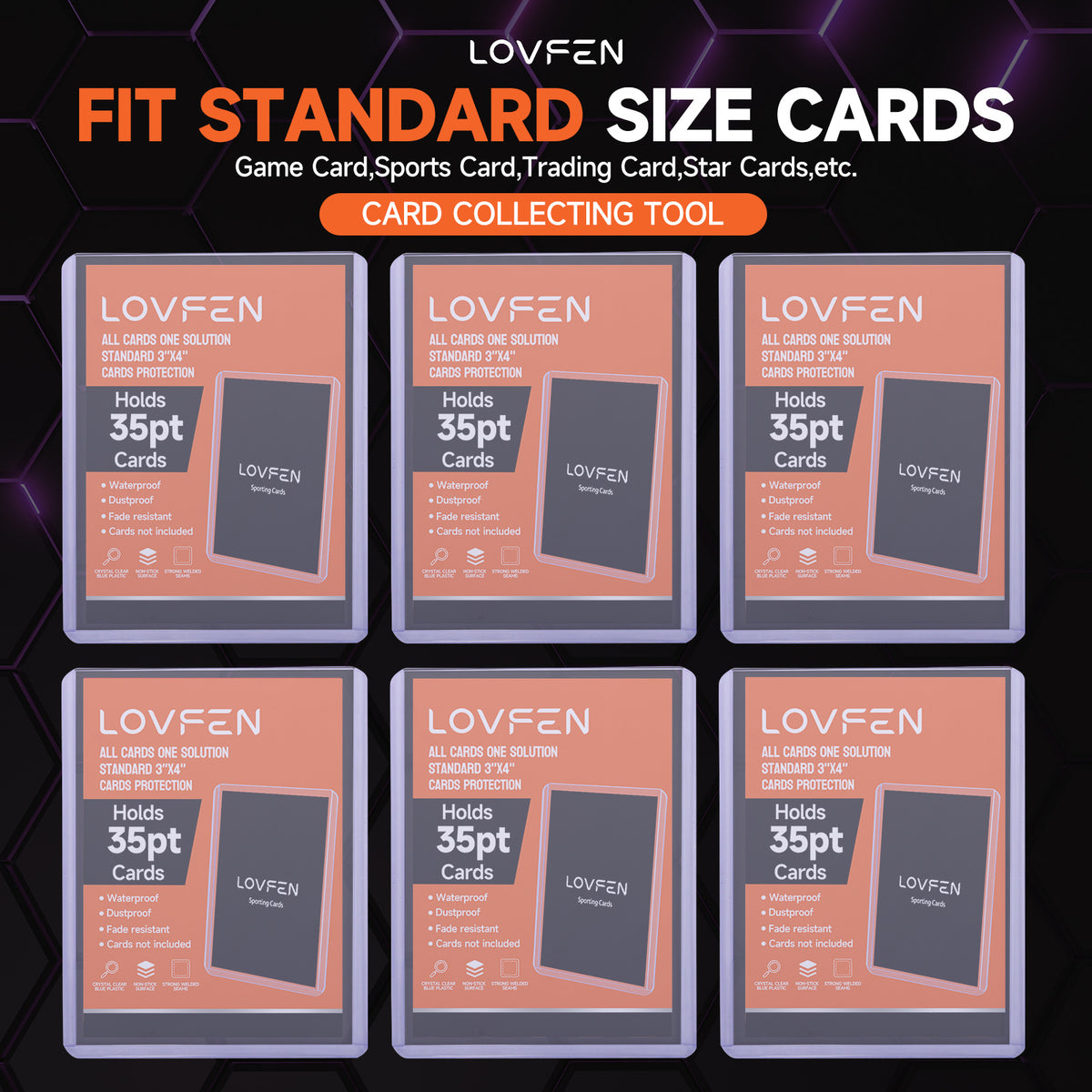2000ct Trading Card Top Loaders 3x4 Hard Plastic Card Protectors - Rigid Card Sleeves for Baseball Football Basketball Pokemon MTG Sports Cards & TCG Collection | Bulk Card Holder Case