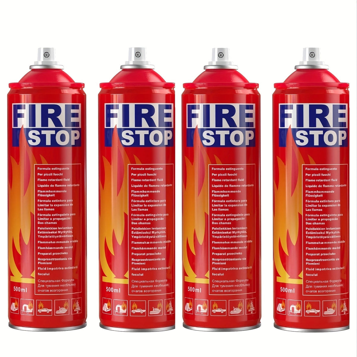 Portable Mini Fire Extinguisher for Home, Car, Kitchen & Boat – 4-in-1 Small Fire Stop with Mounting Bracket, 2-Pack & 4-Pack, Essential Fire Safety for Every Room & Vehicle