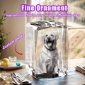Custom Pet Crystal Carving Memorial Keepsake – Personalized 3D Photo Engraved Crystal Souvenir for Dogs & Cats, High-Transparency Relief Crystal Gift for Pet Loss, Home Decor & Remembrance