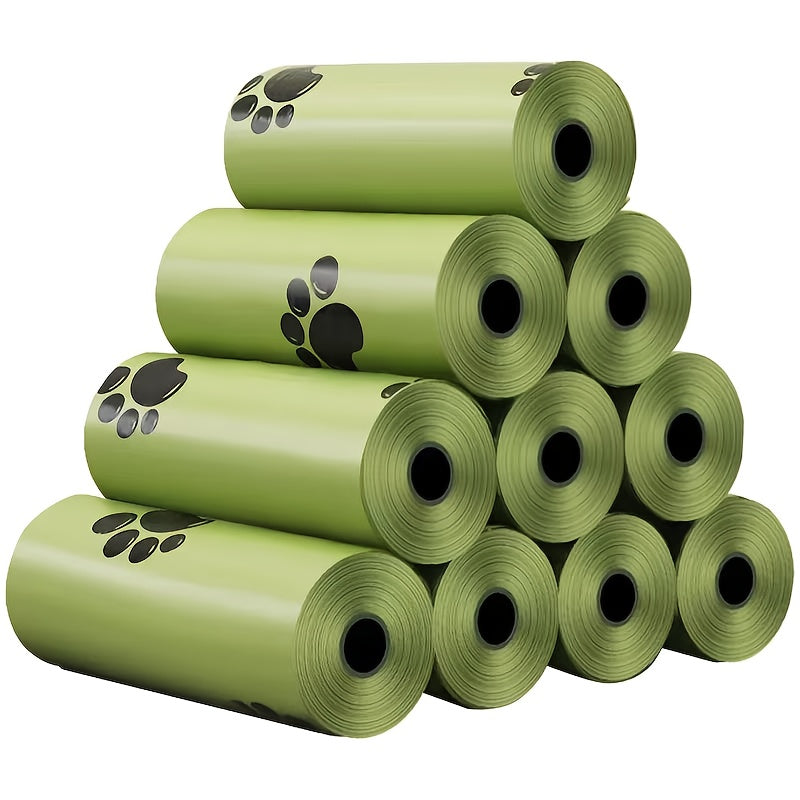 Dog Waste Bags 15 Rolls 300 Count Leak-Proof Odor-Proof - Thick Polyethylene Poop Bags with Cute Paw Print Design for Dogs & Cats, Easy-Tear Rolls, Durable Pet Waste Cleanup Bags for Walks & Outdoor Use