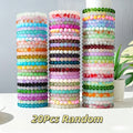 20pcs Boho Glass Bead Bracelet Set for Women – 8mm Handcrafted Colorful Elastic Stackable Bangles, Multi-Layer Beach Summer Jewelry, Perfect for Vacation Party Casual Daily Wear Gift